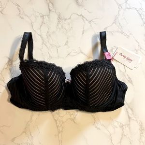 Curvy Kate 34DD padded balconette underwire black bra NWT
